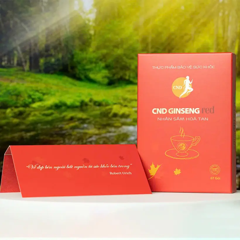 CND Ginseng Red – Nhân sâm hòa tan, hỗ trợ bổ thận, giảm mệt mỏi (Hộp 7 gói)0