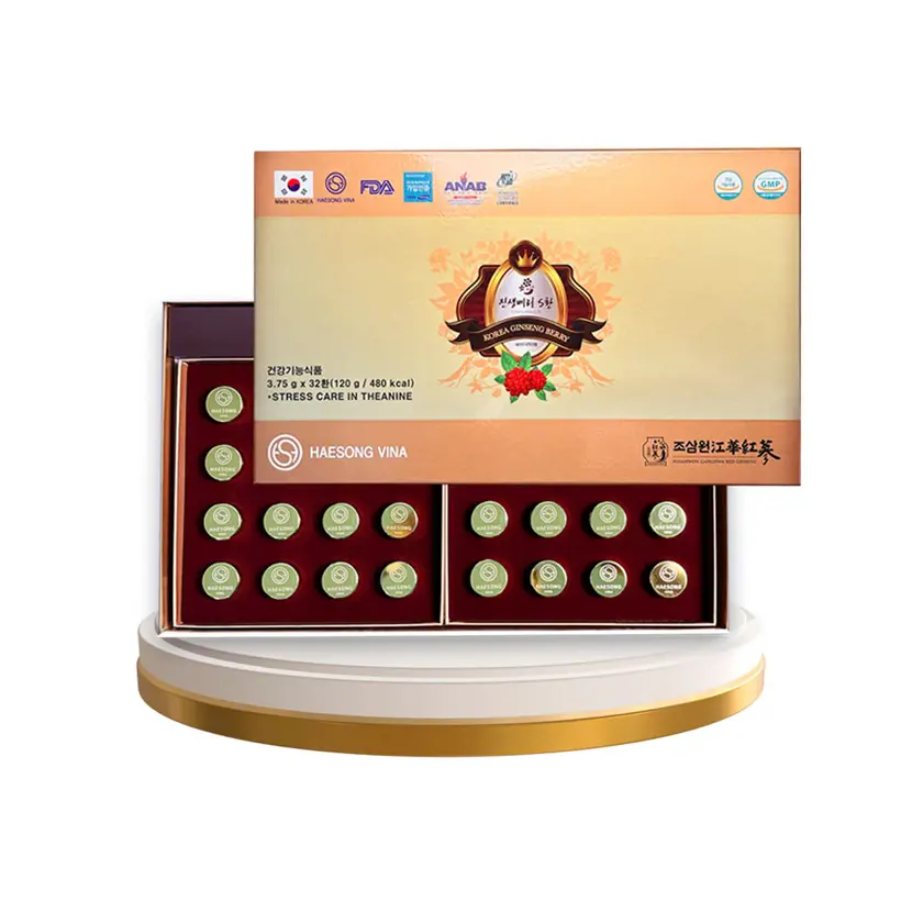 Thực Phẩm Bảo Vệ Sức Khỏe Ginseng Berry S Pill hộp lớn 32 viên0
